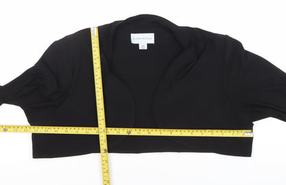 Ronni Nicole Women’s Black Size 20 Cropped Long Sleeve Blouse
