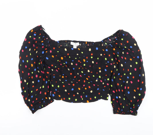 Womens UK Size 8 Topshop Multicoloured Cropped Blouse
