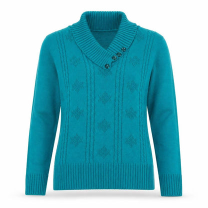 Womens UK Size L Pulse Green Pullover Jumper