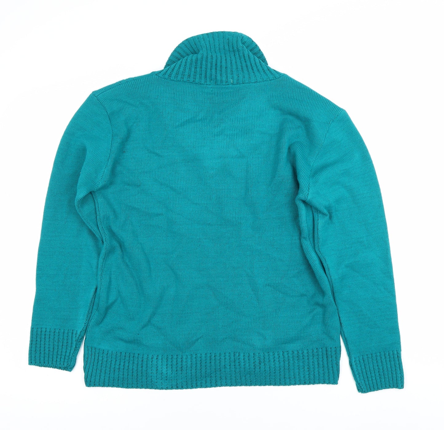 Womens UK Size L Pulse Green Pullover Jumper