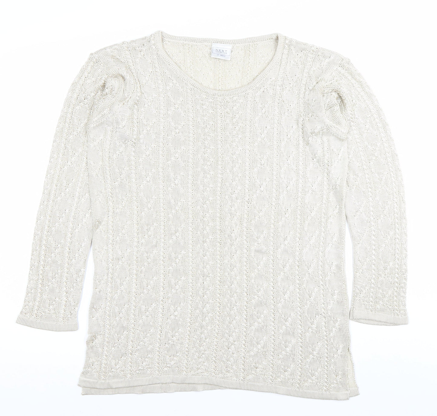 Womens UK Size M NEXT Ivory Pullover Jumper