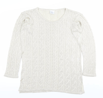 Womens UK Size M NEXT Ivory Pullover Jumper