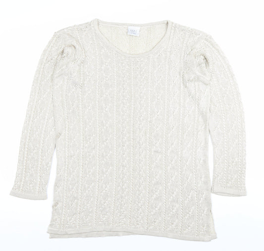 Womens UK Size M NEXT Ivory Pullover Jumper