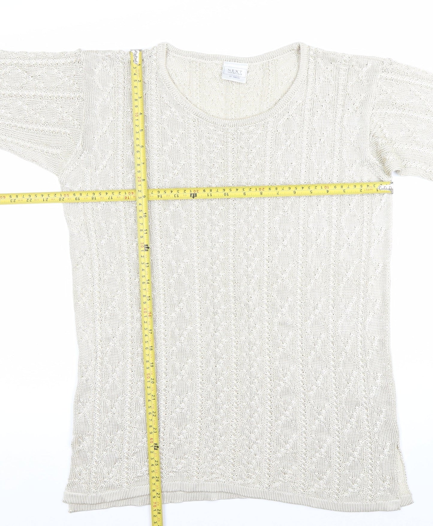 Womens UK Size M NEXT Ivory Pullover Jumper