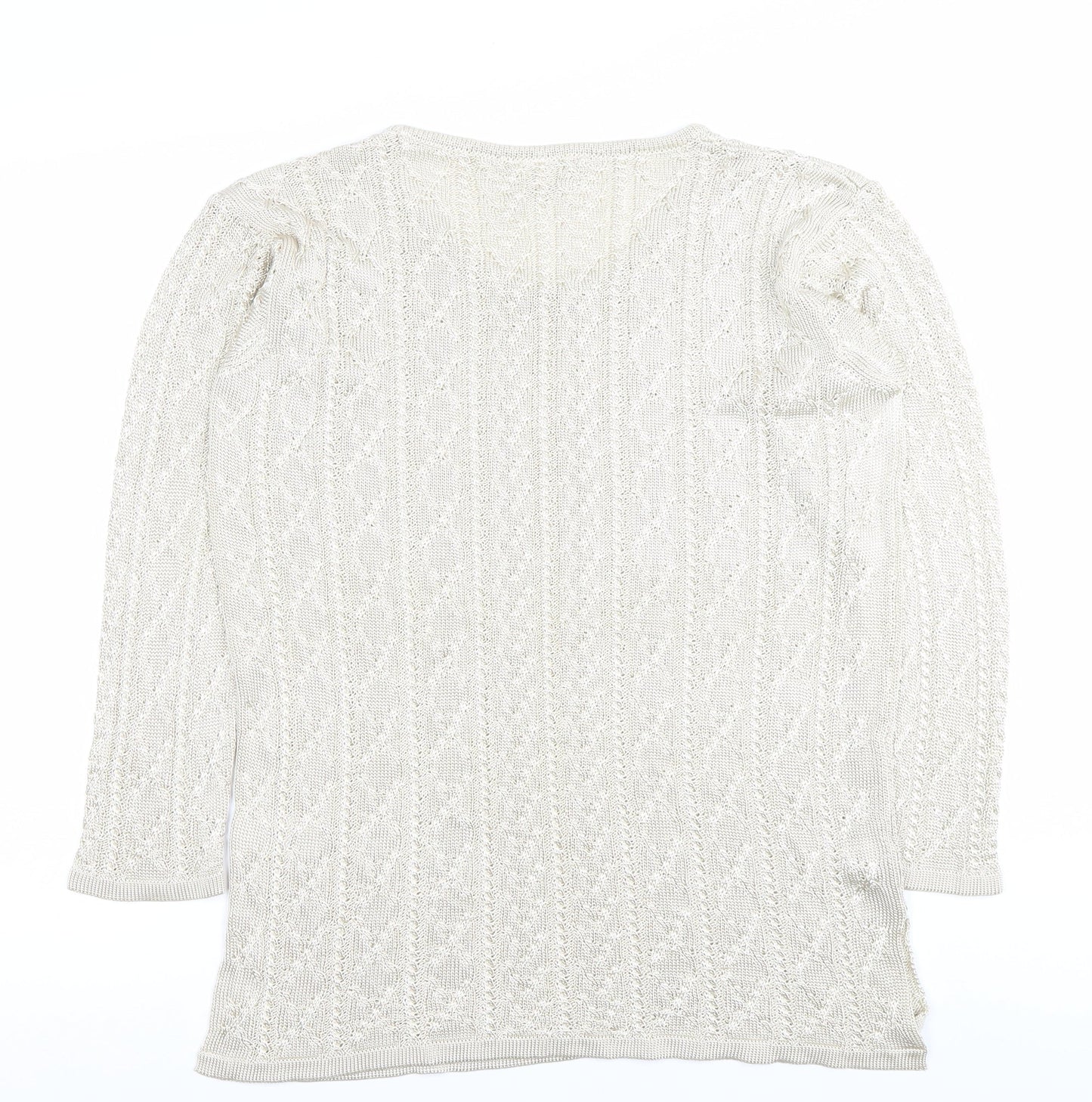 Womens UK Size M NEXT Ivory Pullover Jumper