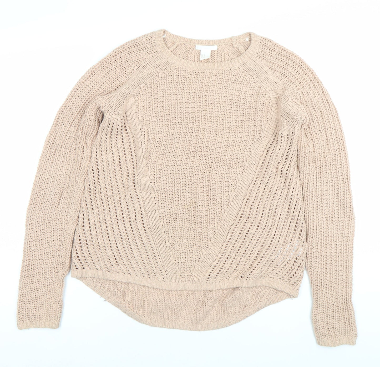 Womens UK Size XS H&M Beige Pullover Jumper
