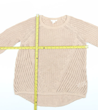 Womens UK Size XS H&M Beige Pullover Jumper