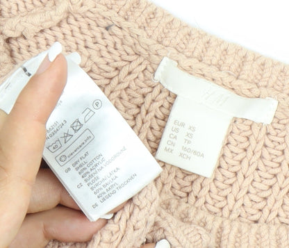 Womens UK Size XS H&M Beige Pullover Jumper