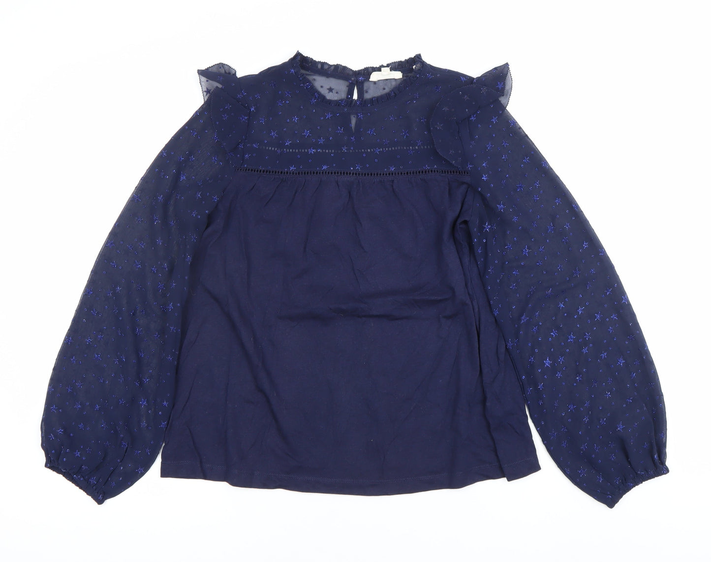 Womens UK Size 8 Fat Face Blue Tunic Blouse