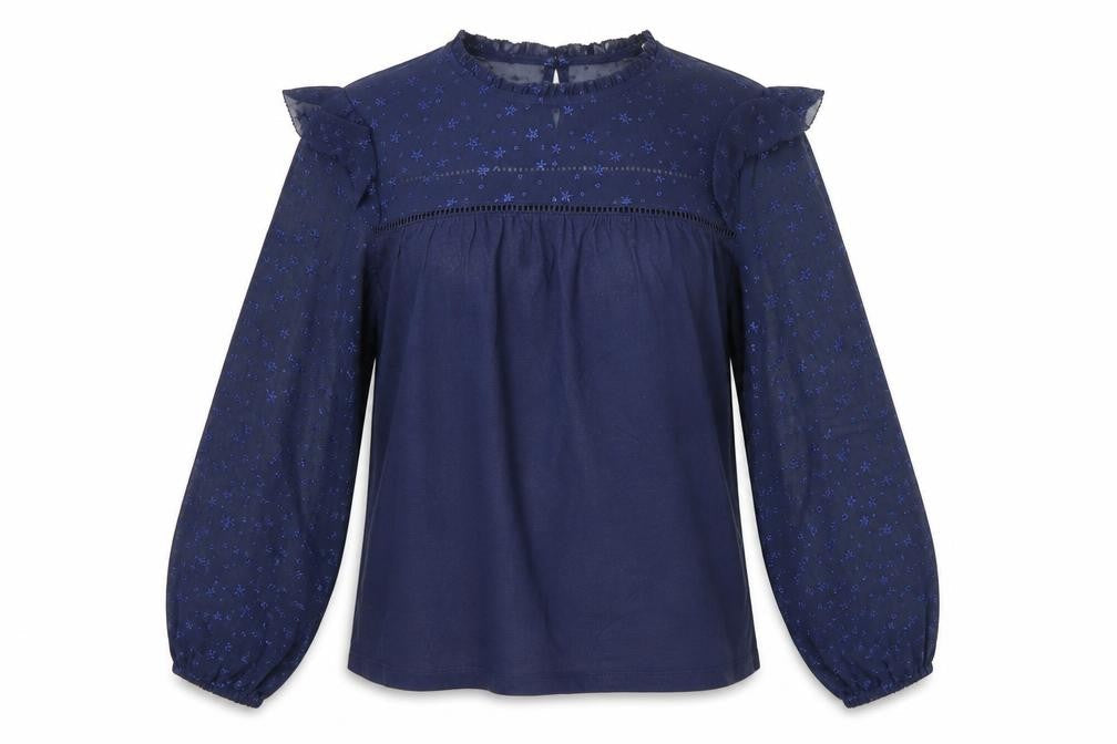 Womens UK Size 8 Fat Face Blue Tunic Blouse
