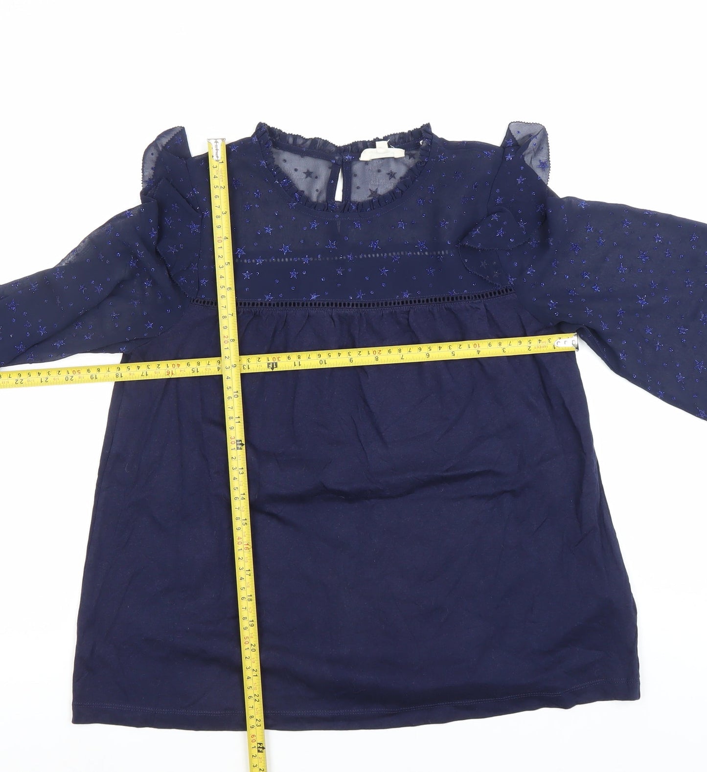 Womens UK Size 8 Fat Face Blue Tunic Blouse