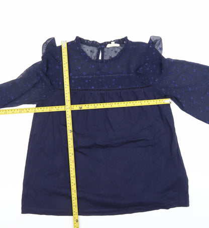 Womens UK Size 8 Fat Face Blue Tunic Blouse