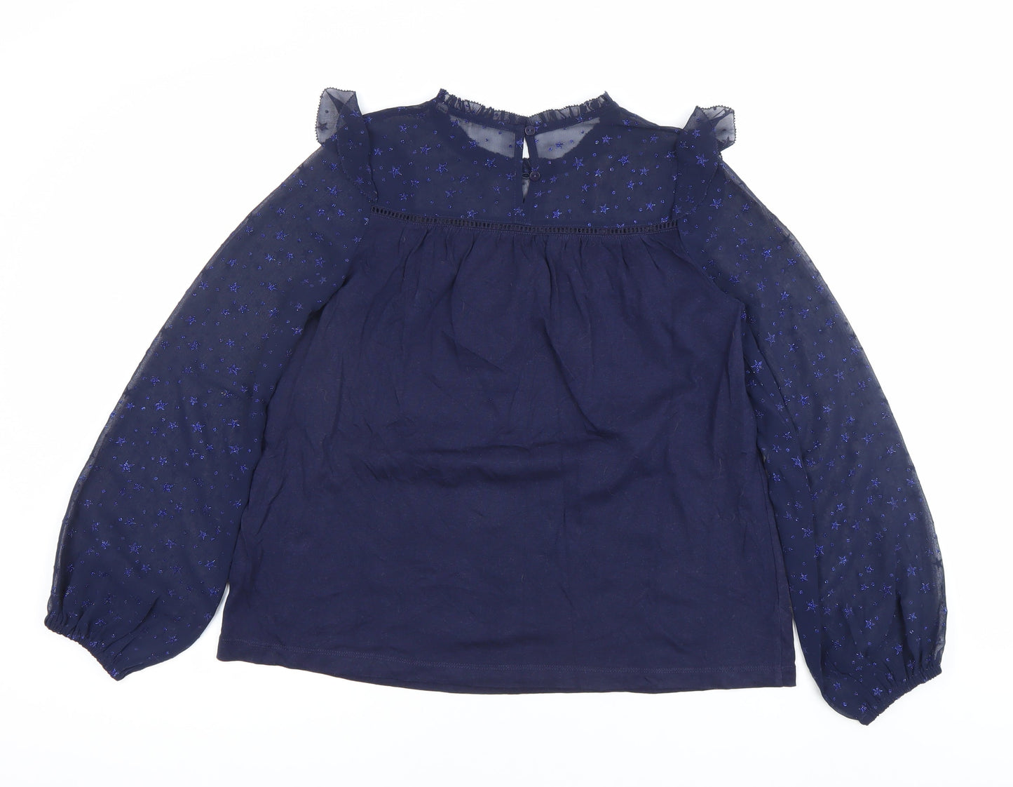Womens UK Size 8 Fat Face Blue Tunic Blouse