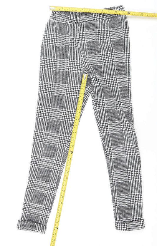Womens UK Size 8 Boohoo Slim Fit Leggings Black Trousers