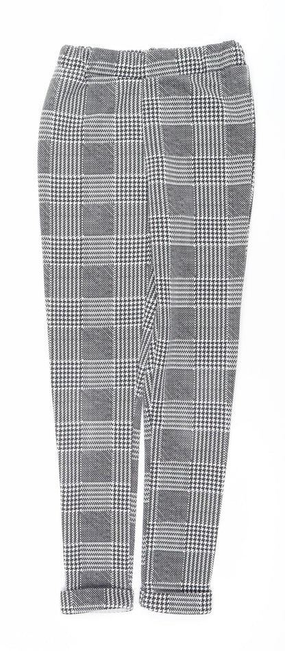 Womens UK Size 8 Boohoo Slim Fit Leggings Black Trousers