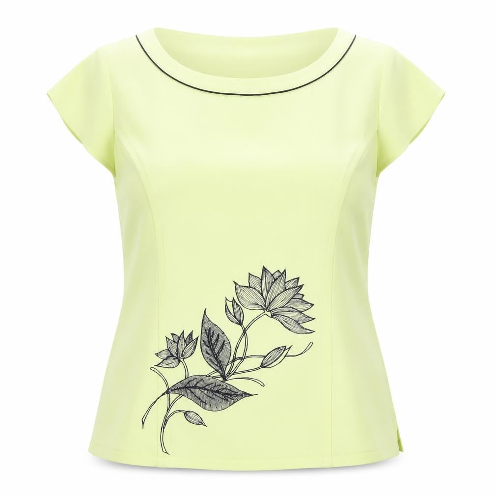 Womens UK Size 12 Jacques Vert Yellow Basic Blouse