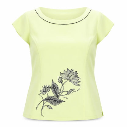 Womens UK Size 12 Jacques Vert Yellow Basic Blouse