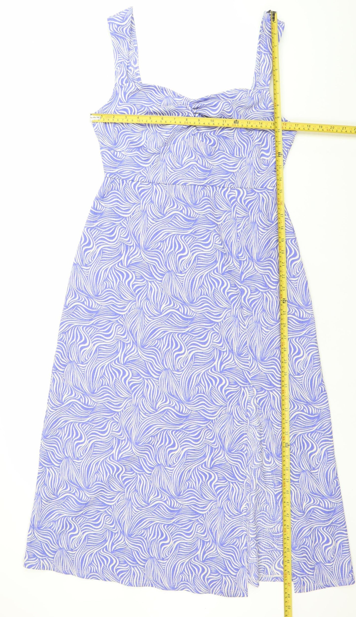 Dorothy Perkins Women’s Blue Animal Print Midi Bodycon Dress Size 12