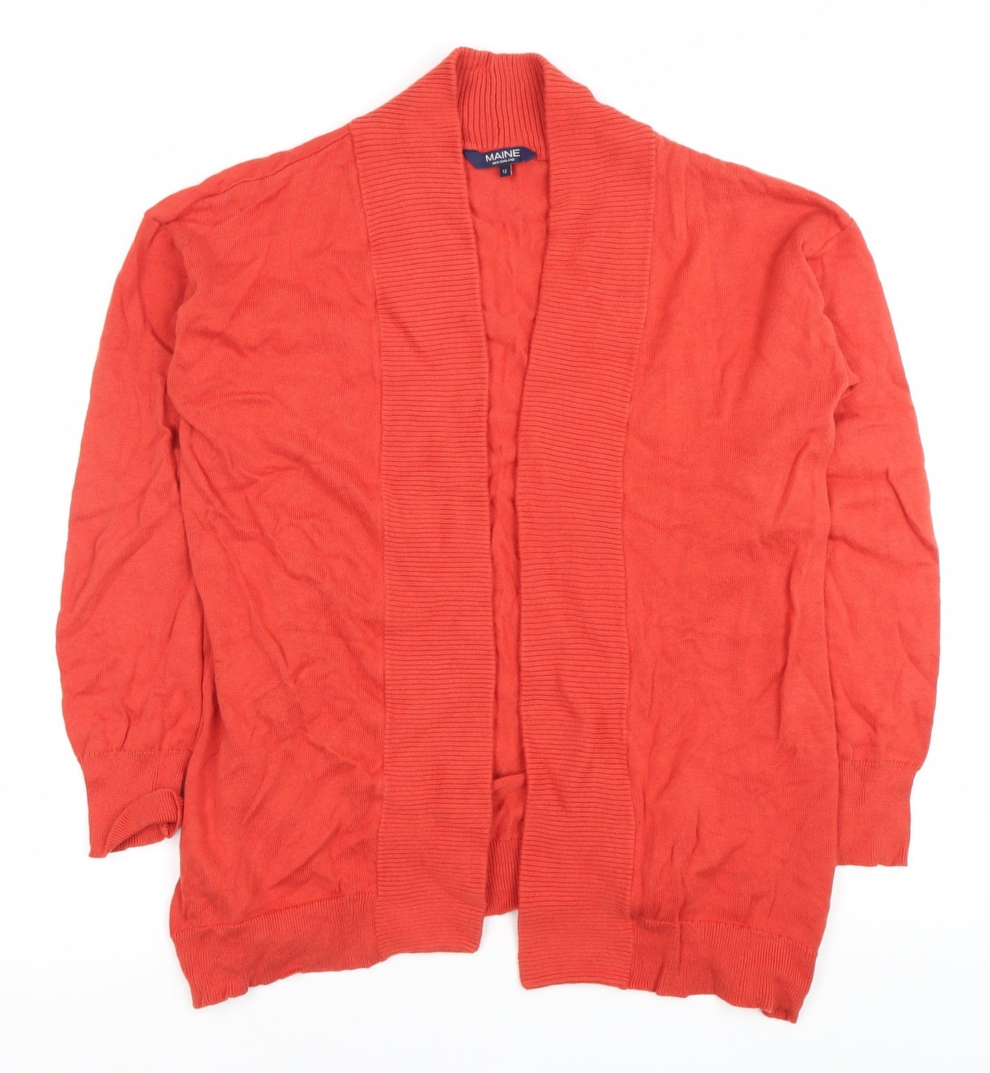 Womens UK Size 12 Maine New England Red Cardigan Jumper