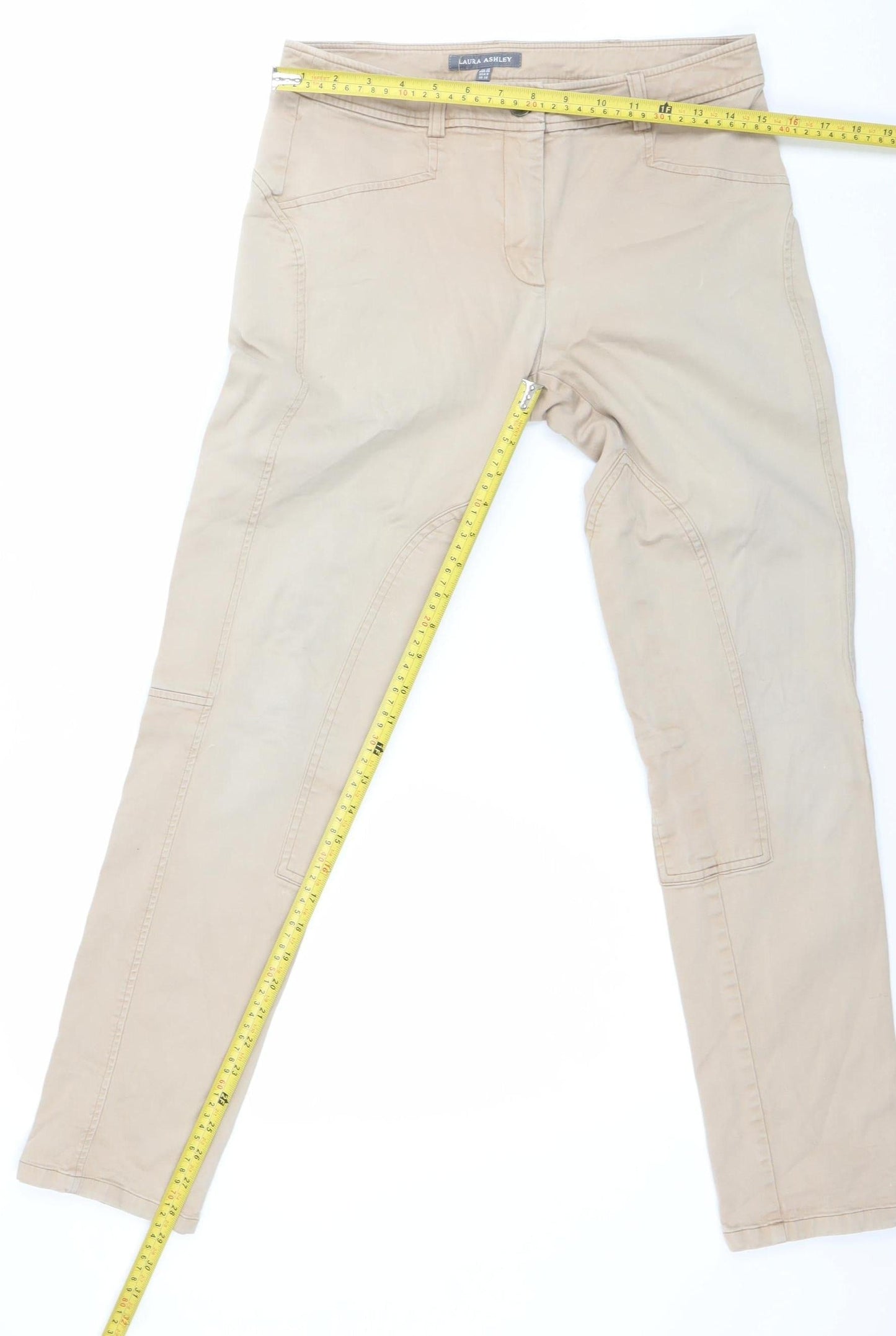 Laura Ashley Women’s Beige Straight Jeans Size 10 Regular Cotton Blend