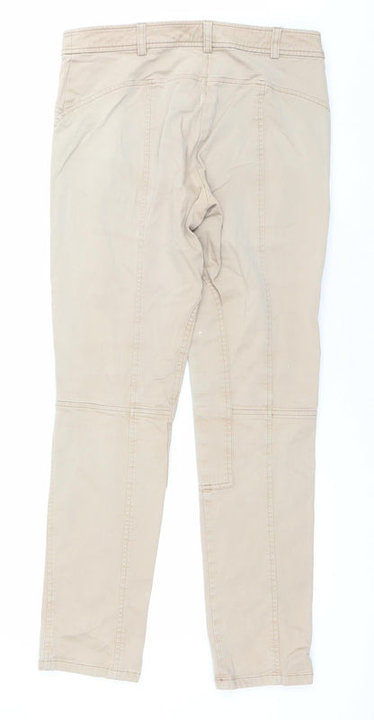 Laura Ashley Women’s Beige Straight Jeans Size 10 Regular Cotton Blend