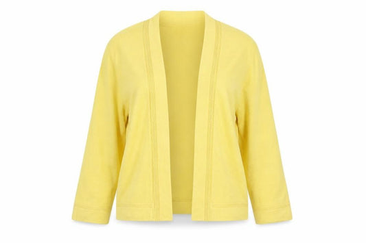 Womens UK Size S Precis Petite Yellow Cardigan Jumper