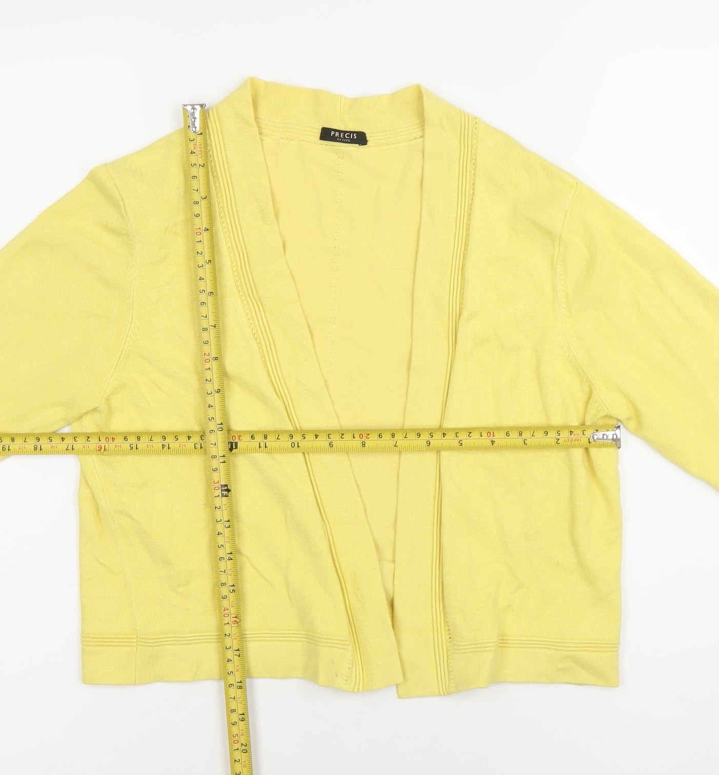 Womens UK Size S Precis Petite Yellow Cardigan Jumper