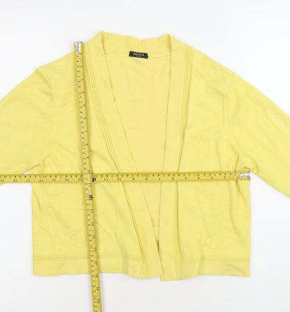 Womens UK Size S Precis Petite Yellow Cardigan Jumper