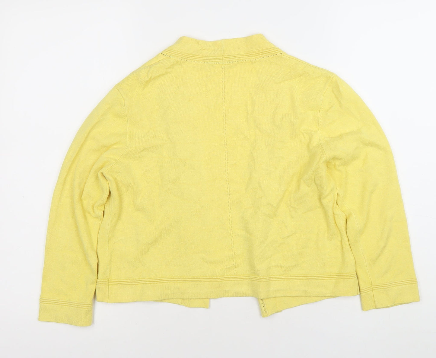Womens UK Size S Precis Petite Yellow Cardigan Jumper