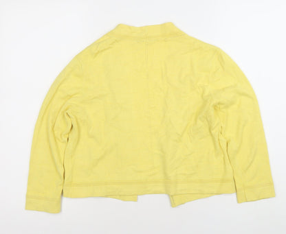 Womens UK Size S Precis Petite Yellow Cardigan Jumper