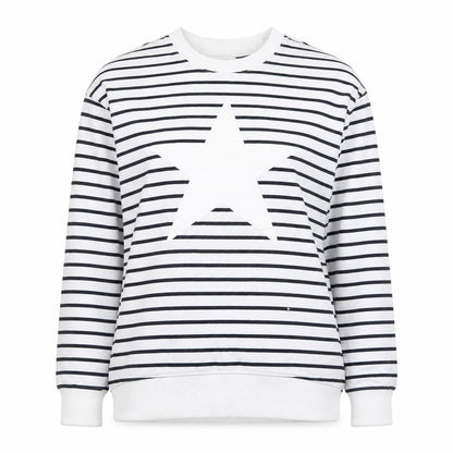 Stella Morgan Women’s White Striped Star Sweatshirt Size S