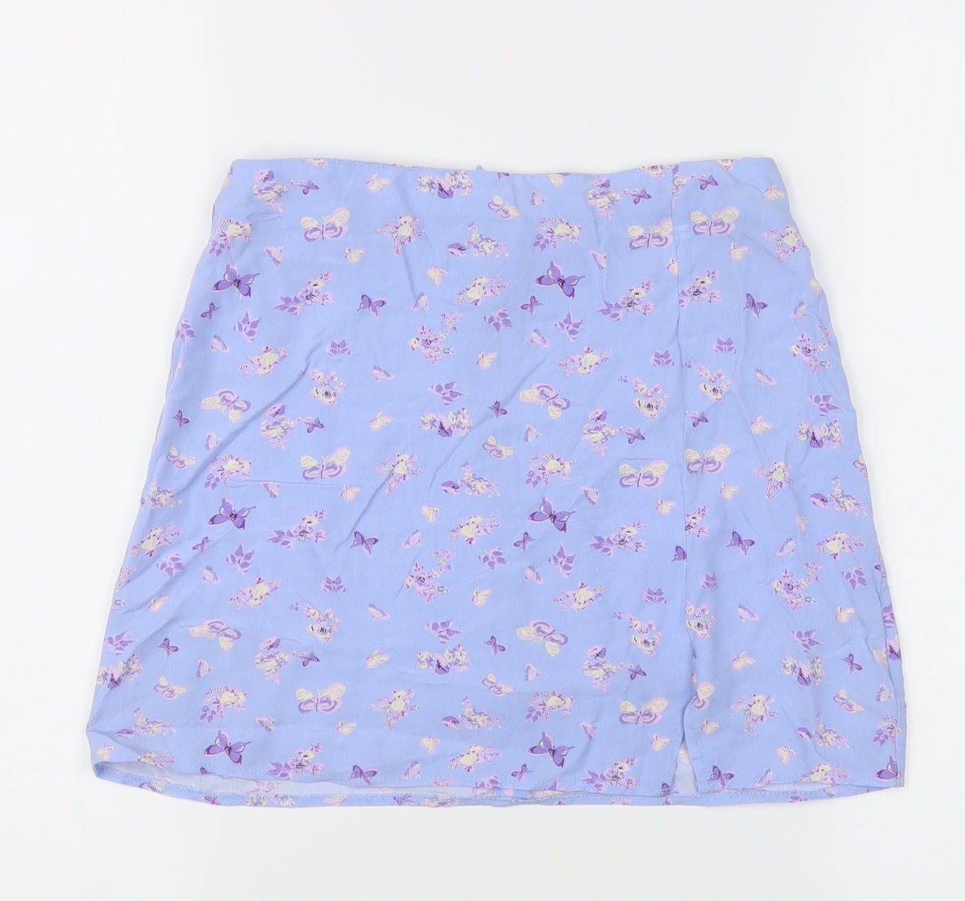 Primark Women’s Blue Floral Short Skirt UK 6 Viscose Summer Casual
