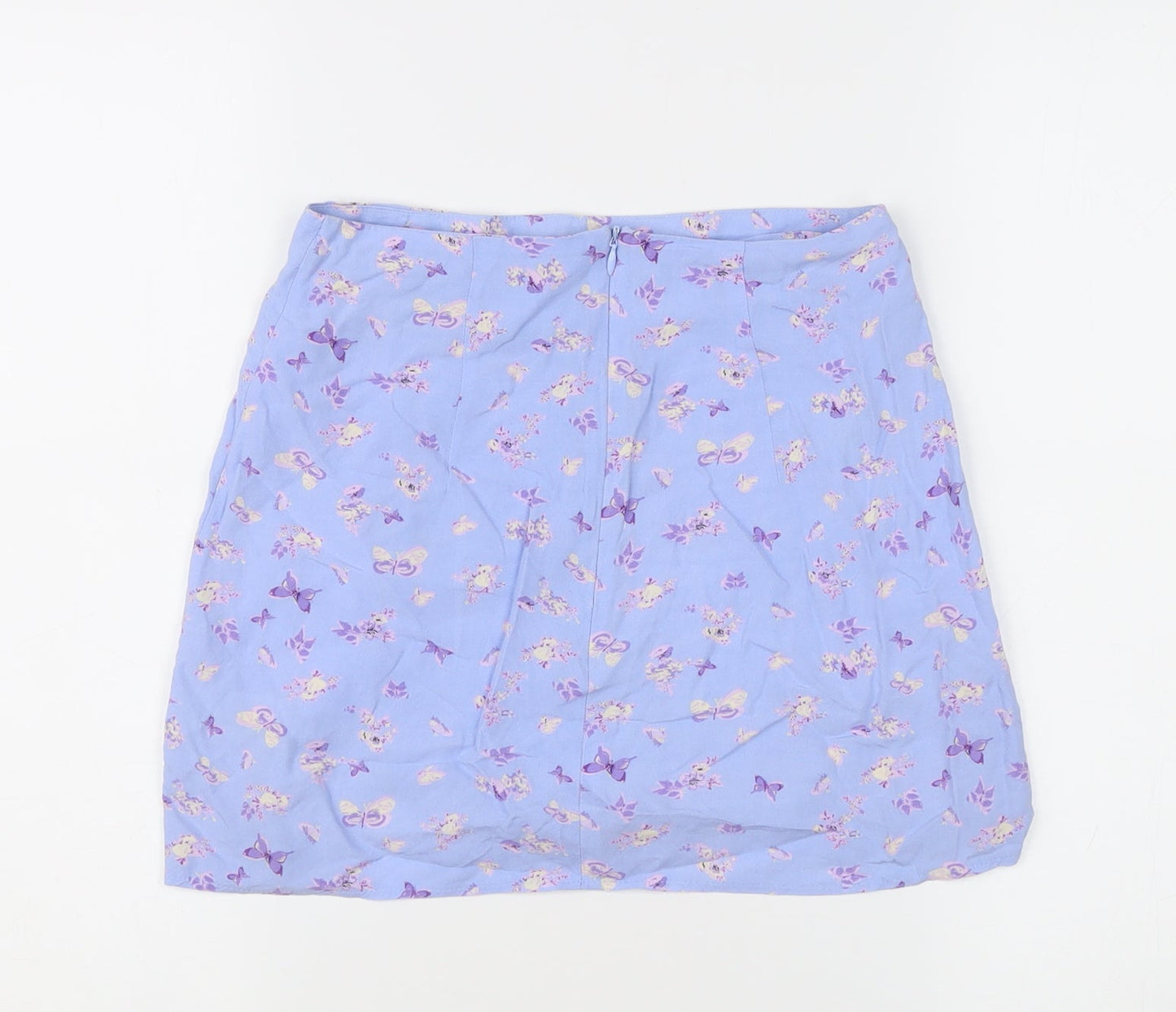 Primark Women’s Blue Floral Short Skirt UK 6 Viscose Summer Casual