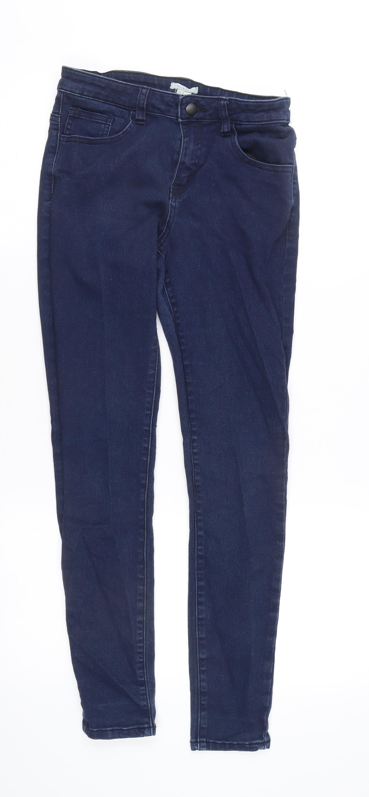Forever 21 Women’s Blue Skinny Jeans Size 10 Slim Fit Denim Stretch
