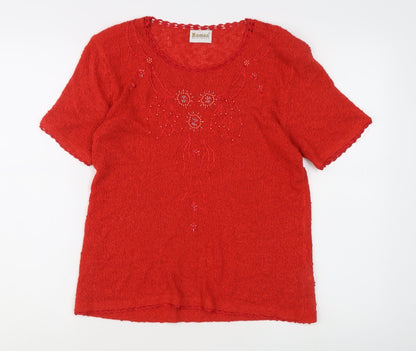 Womens UK Size L Roman Originals Red Pullover Jumper