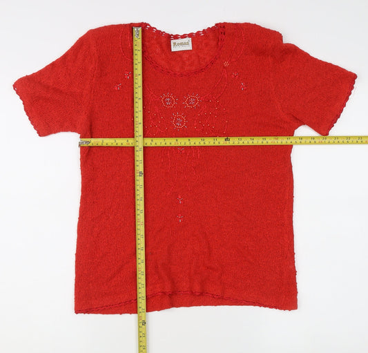 Womens UK Size L Roman Originals Red Pullover Jumper