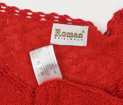 Womens UK Size L Roman Originals Red Pullover Jumper