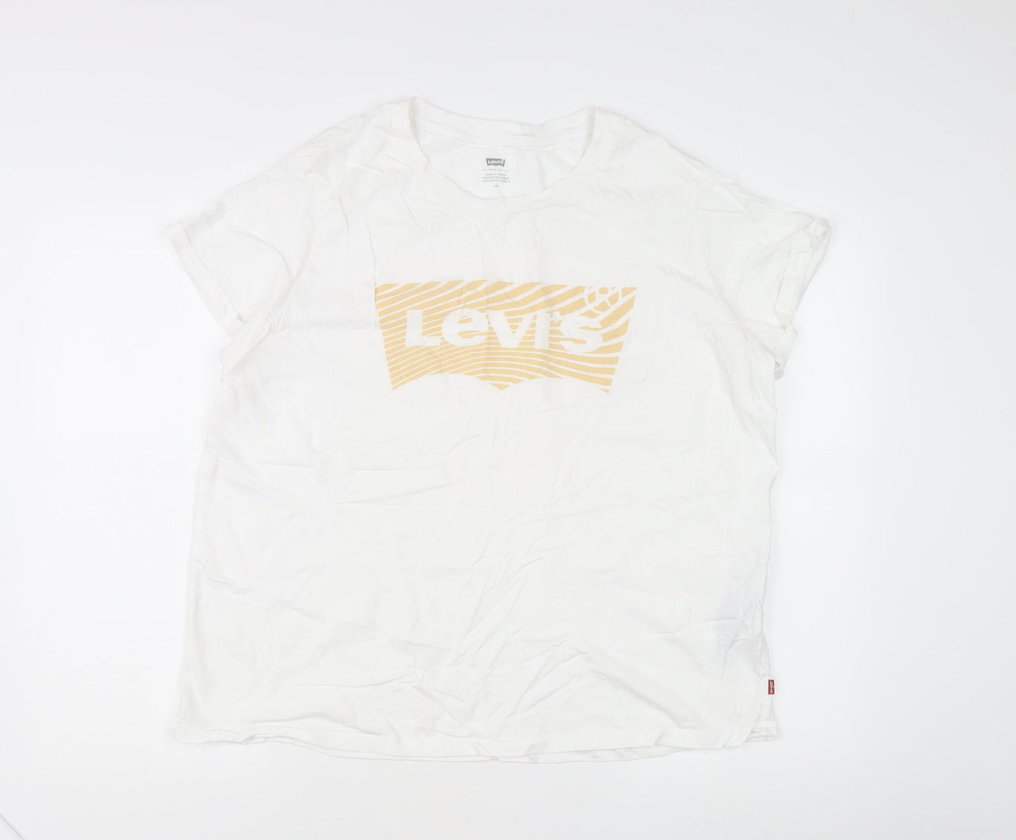 Womens UK Size 2XL Levi's White Basic T-Shirt