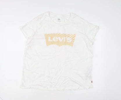 Womens UK Size 2XL Levi's White Basic T-Shirt