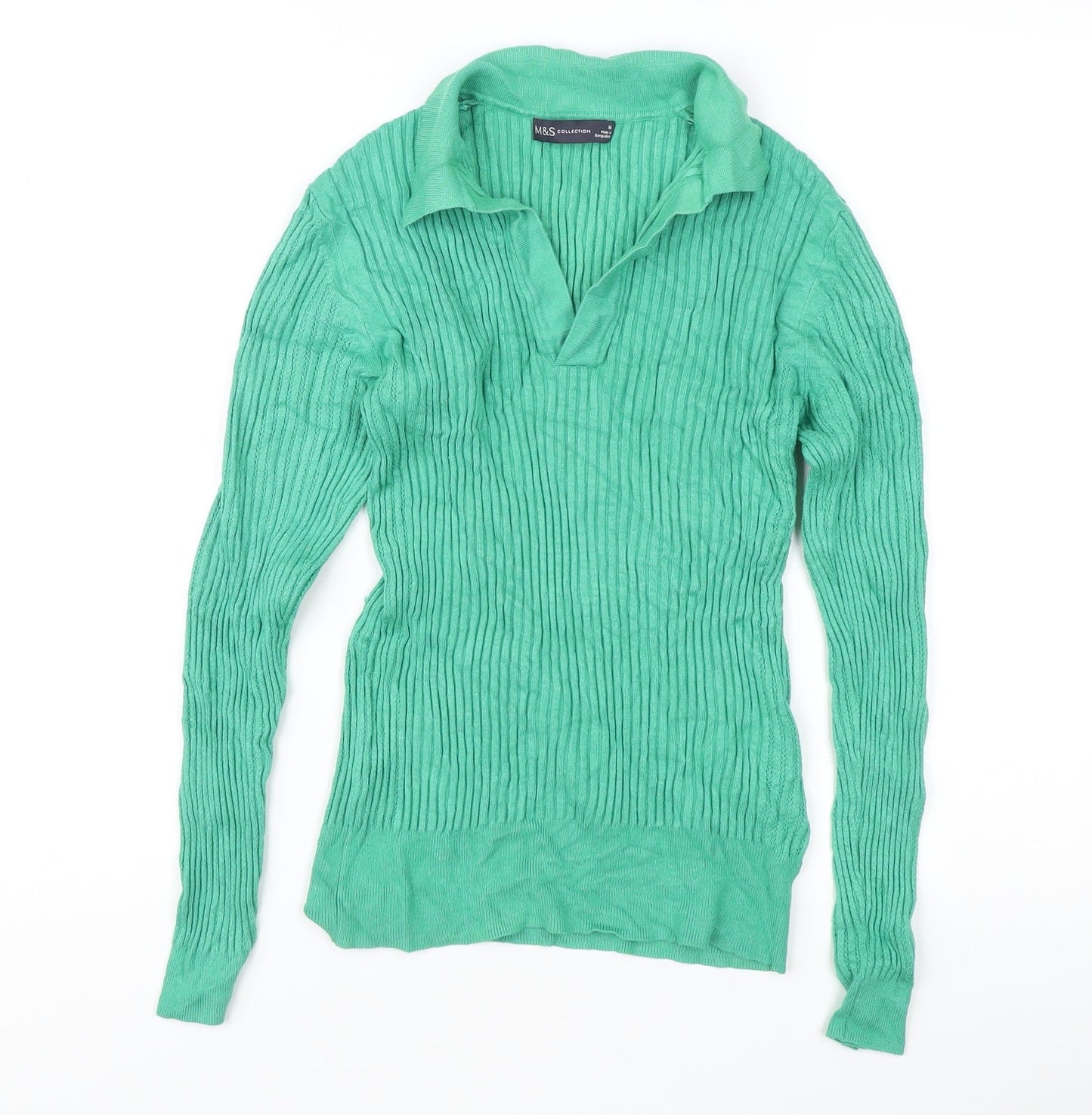 Womens UK Size 10 Marks and Spencer Green Pullover Jumper