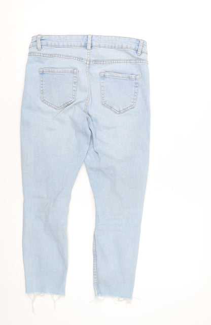 New Look Women's Blue Size 8 Jenna Skinny Distressed Jeans