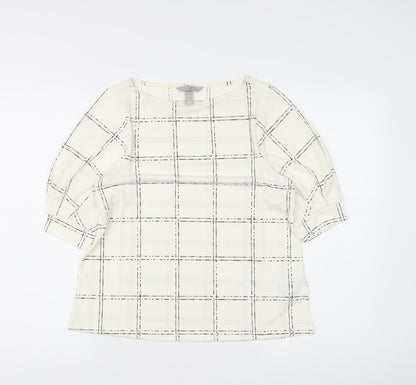 Womens UK Size S H&M Ivory Basic Blouse