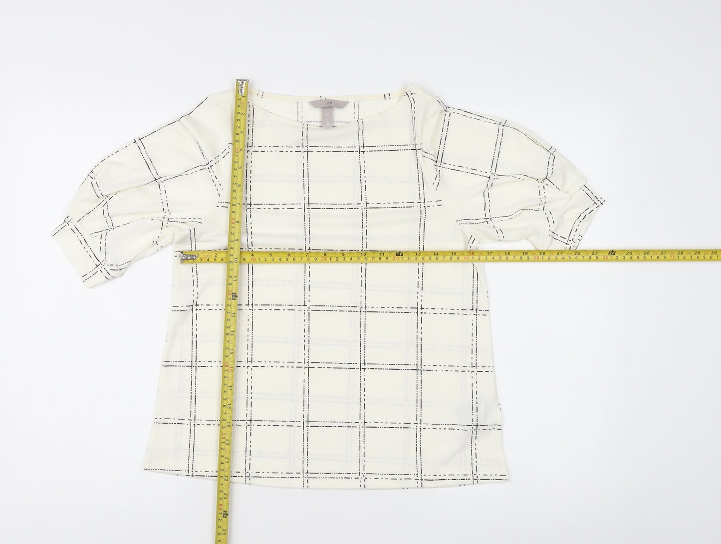Womens UK Size S H&M Ivory Basic Blouse