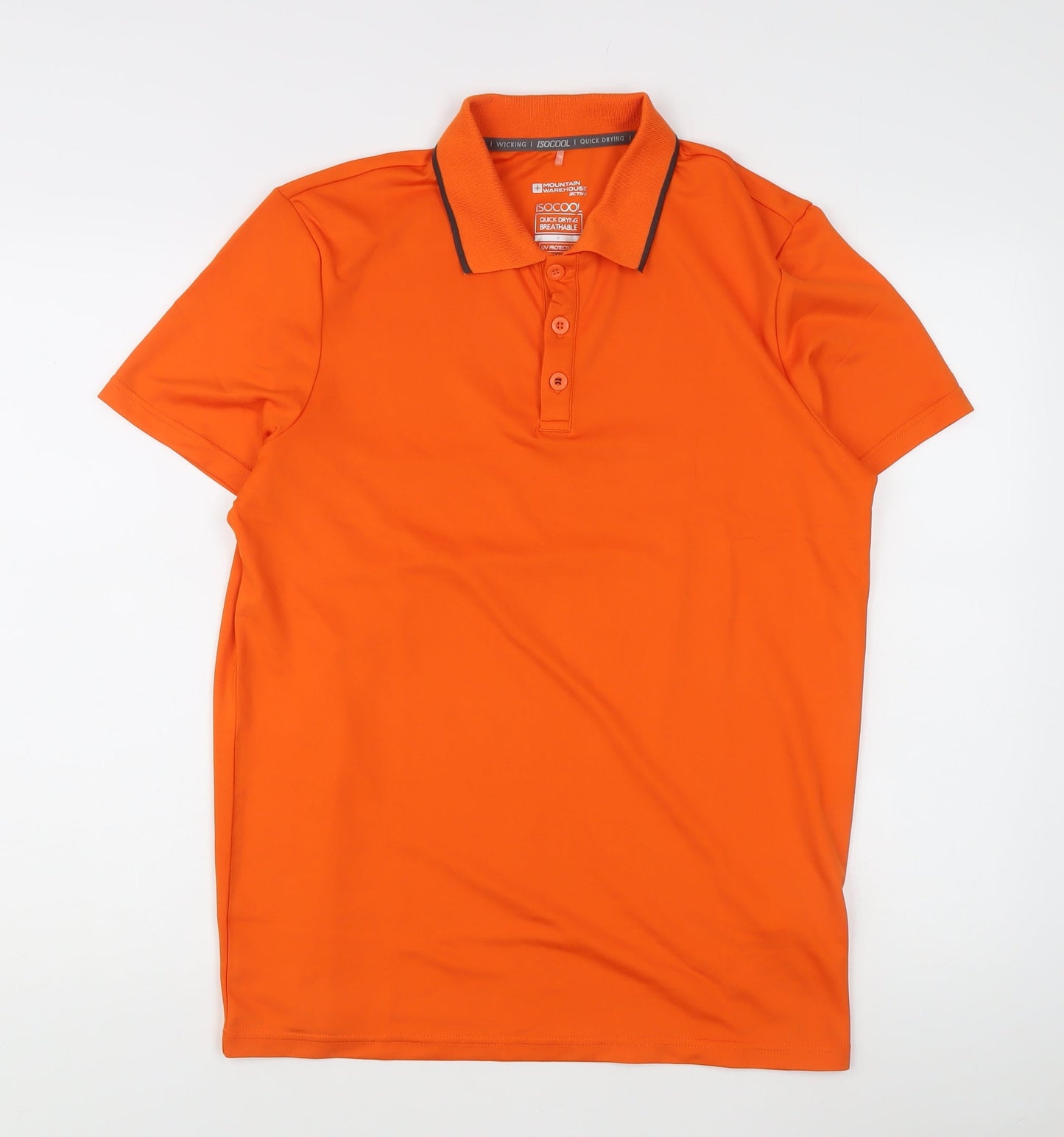 Mountain Warehouse Men’s Orange M Polo Shirt Quick Dry UV Protection