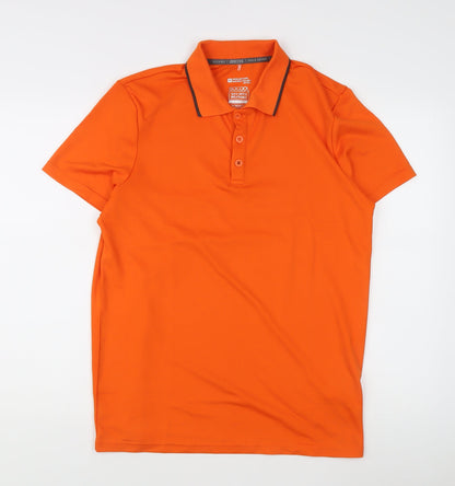 Mountain Warehouse Men’s Orange M Polo Shirt Quick Dry UV Protection