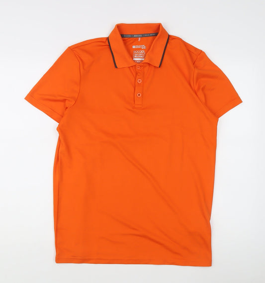 Mountain Warehouse Men’s Orange M Polo Shirt Quick Dry UV Protection