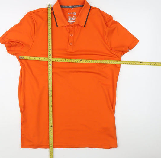 Mountain Warehouse Men’s Orange M Polo Shirt Quick Dry UV Protection