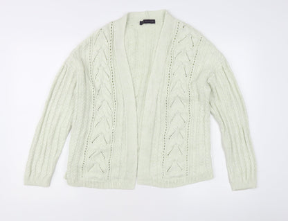 Marks and Spencer Women’s Green Size 14 Cable-Knit Cardigan