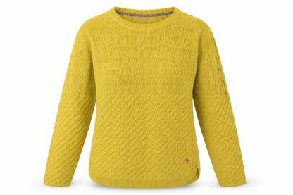 Womens UK Size M Country Rose Yellow Pullover Jumper