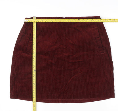 New Look Women’s Red Corduroy Pencil Skirt Tall Size 10